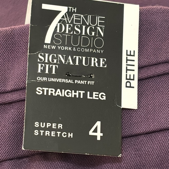 NWT NY&Co 7th Avenue Super Stretch Straight Leg Pants - Picture 3 of 8